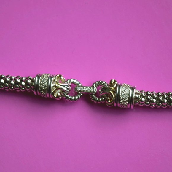 Silver & Gold Diamond Bracelet